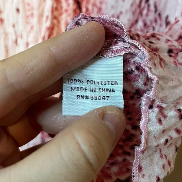 Vintage Y2K Embellished Crepe Fairycore Whimsigoth Lettuce Napkin Hem Sleeve Top - Picture 9 of 10